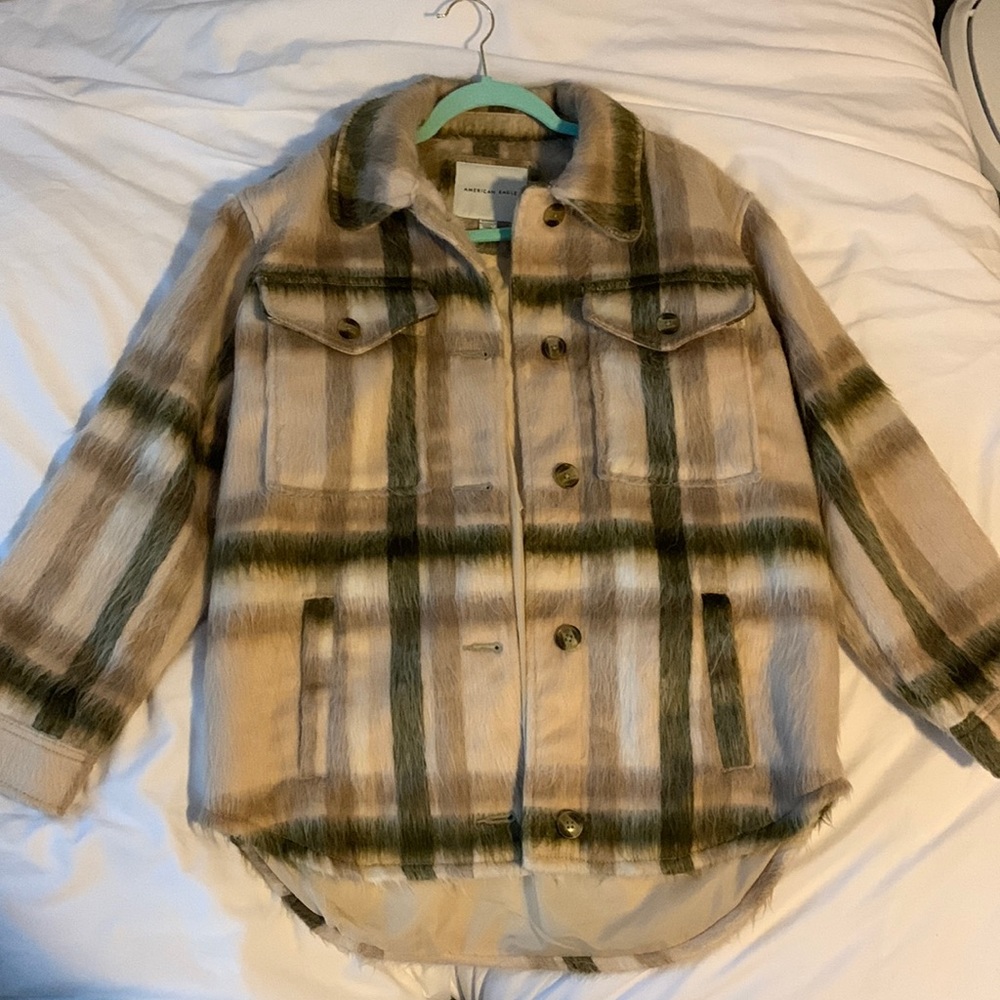 American Eagle Fuzzy Shacket